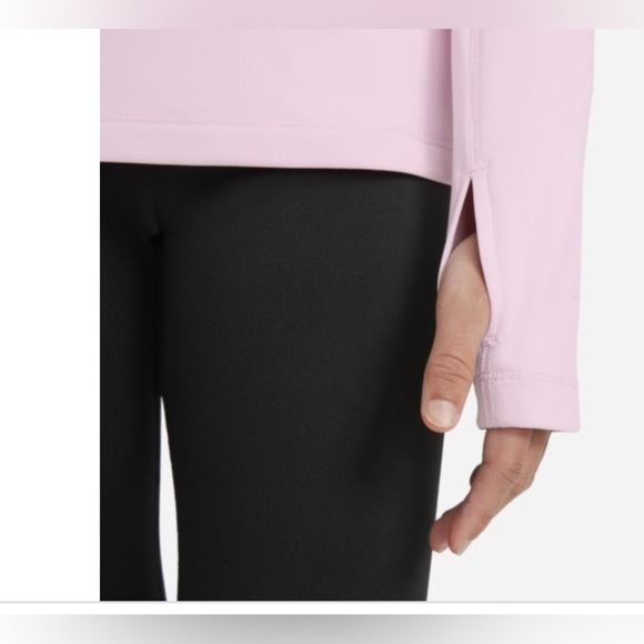 Nike Pro Girls' Dri-FIT RUSH MAROON/PINK‎ FOAM long sleeve Warm Top size XL new - Picture 5 of 5